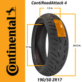 CONTI ROAD ATTACK 4 190/50ZR17 M/M/C (73W) TL CRA4 REAR TIRE
